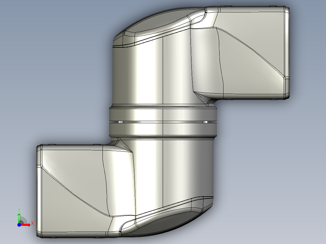 55-75-130中间连接器.STEP前视图