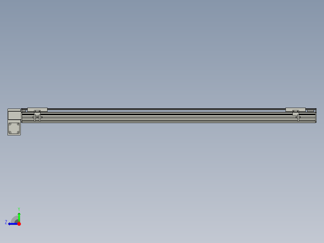 直线模组WG-LHB12-S1400-LD设计图纸右视图