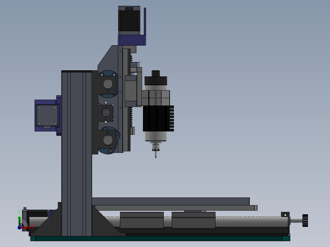 三轴碾磨机前视图