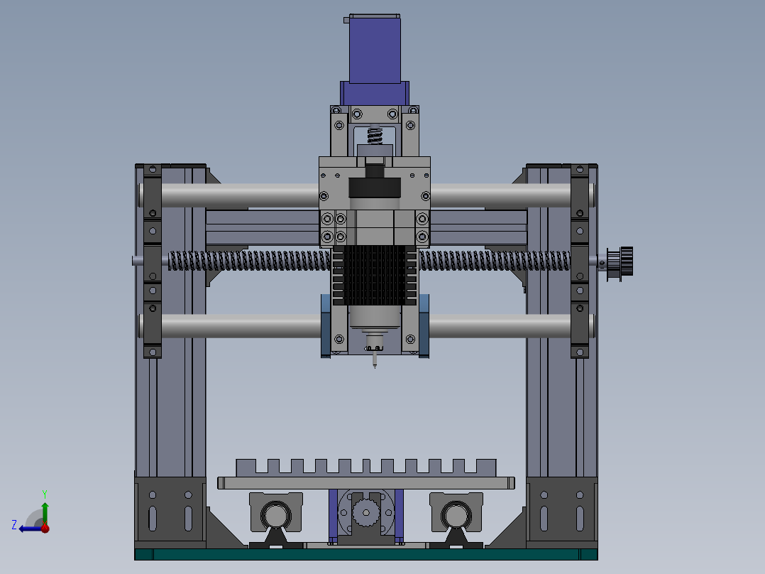 三轴碾磨机右视图