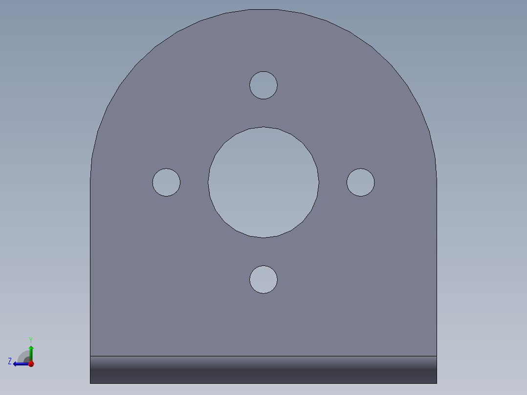 舵机云台右视图