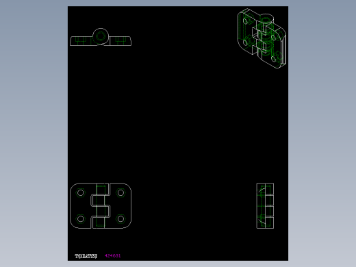 工程塑膠鉸鏈CFJ-2D多系列多零件图纸模型