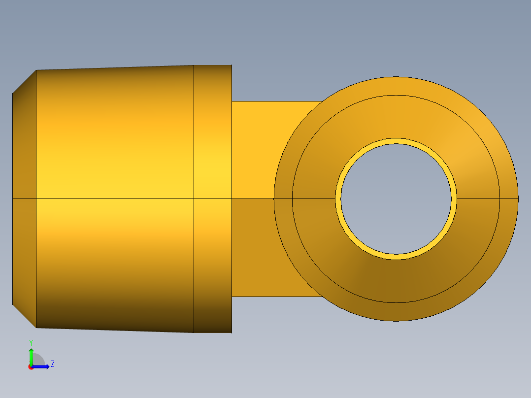 扩口式工业通用硬管接头Male Branch Tee 145F-6-6左视图