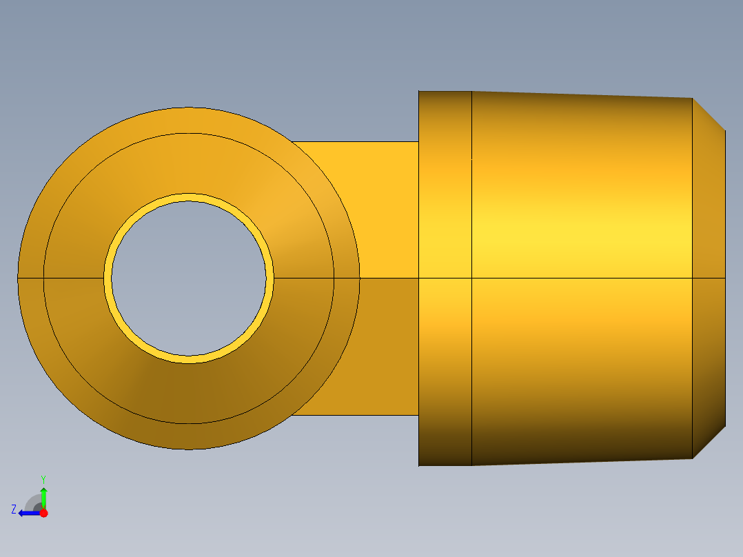 扩口式工业通用硬管接头Male Branch Tee 145F-6-6右视图