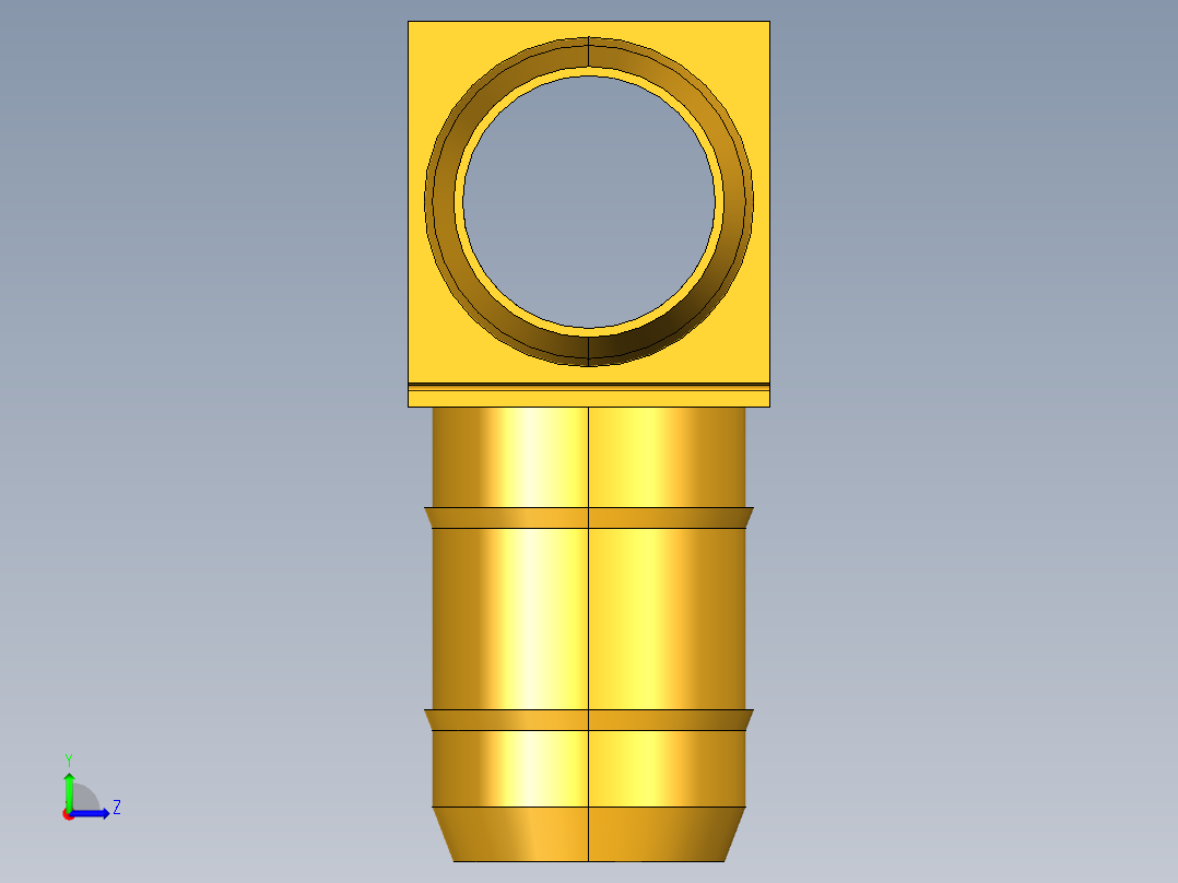 工业通用螺蚊管倒齿式工业硬管接头Union Tee 224-8左视图