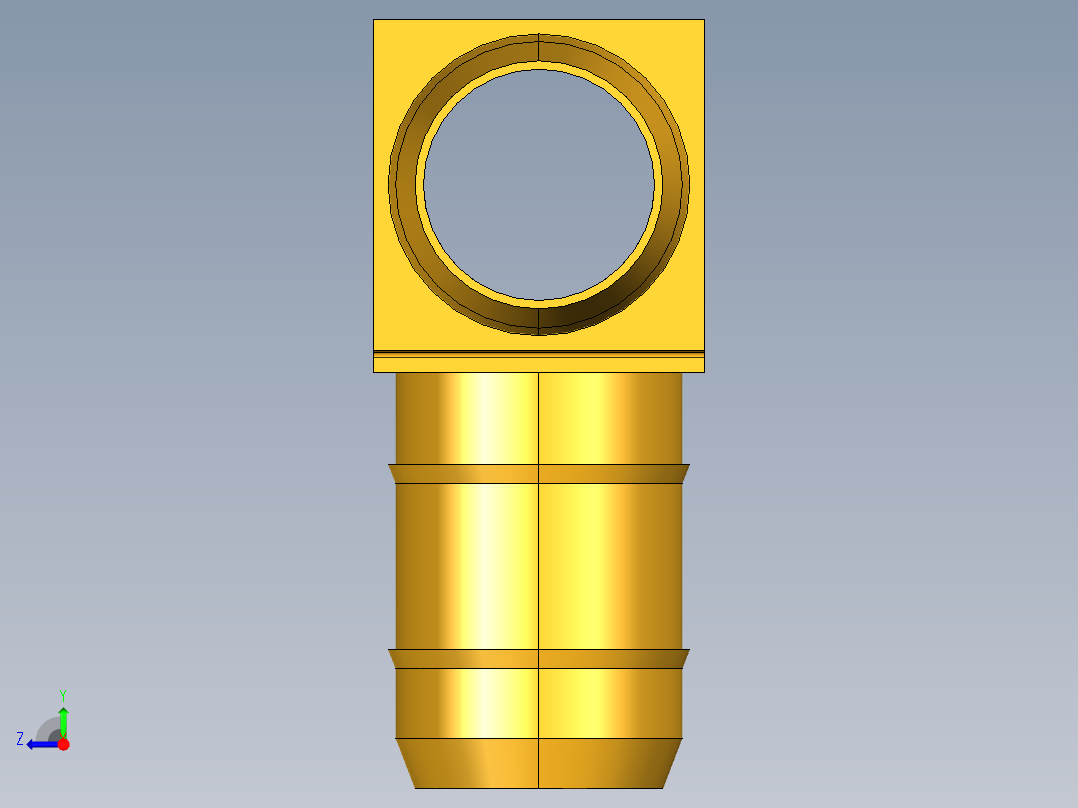 工业通用螺蚊管倒齿式工业硬管接头Union Tee 224-8右视图