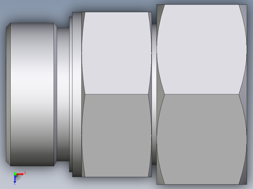 卡套式工业通用硬管接头EO_Swivel_connector_EGE38SREDCF俯视缩略图
