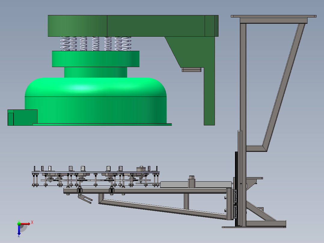 震动光饰机俯视图