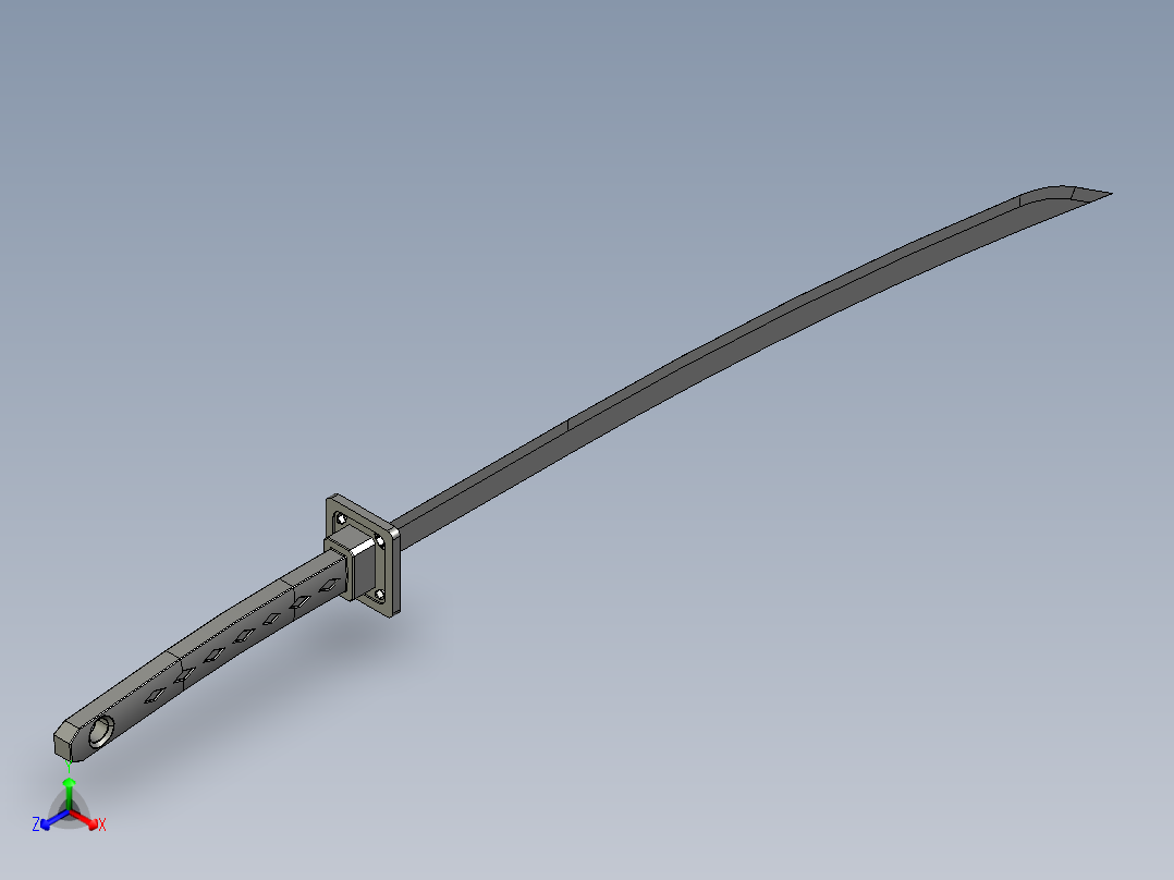 剑、宝剑(126)正等轴测图