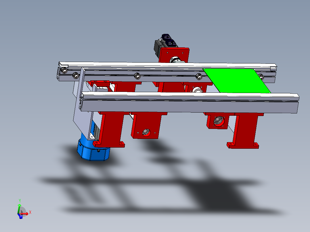 0.7米双皮带输送机构