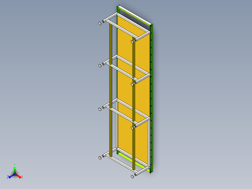 无动力滚筒导向架正等轴测缩略图