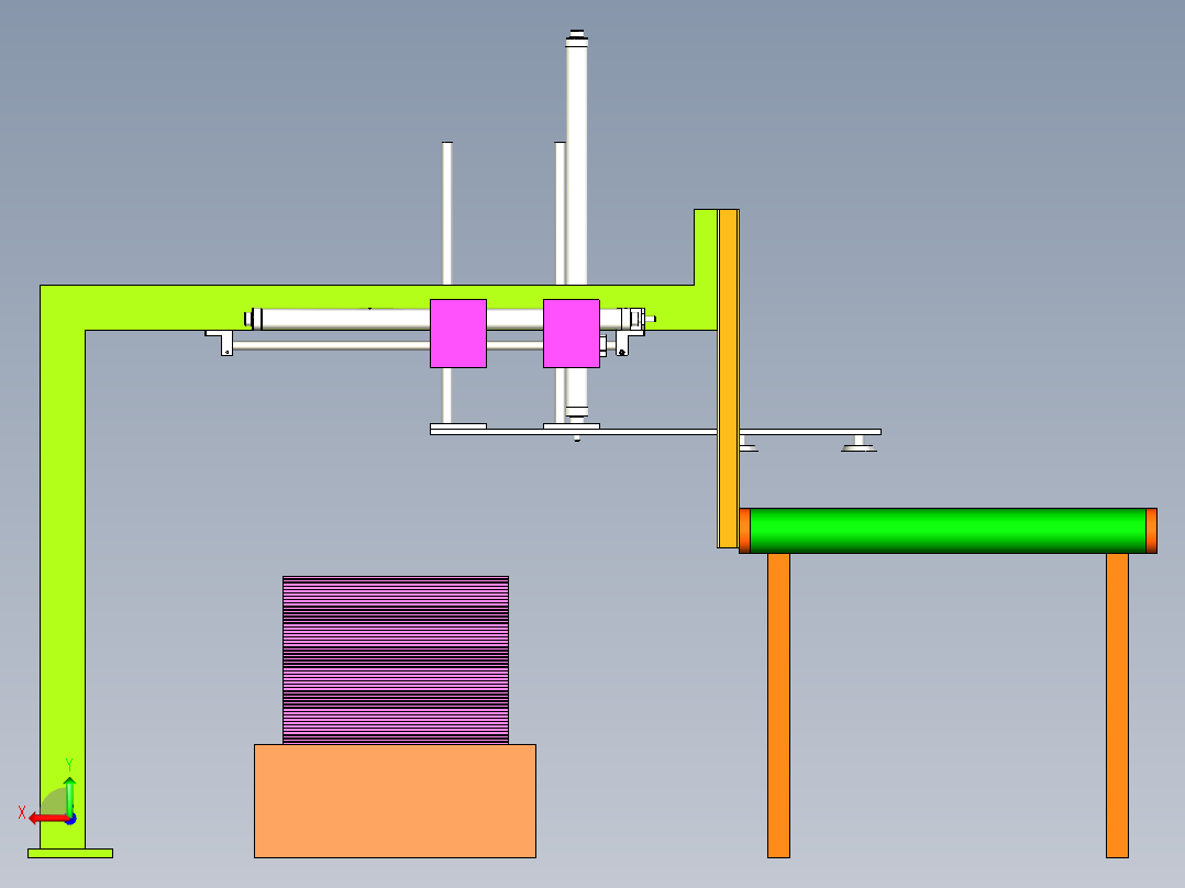 纸板吸取机构后视图