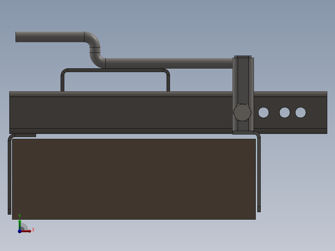 可调式砖块拾取装置前视图