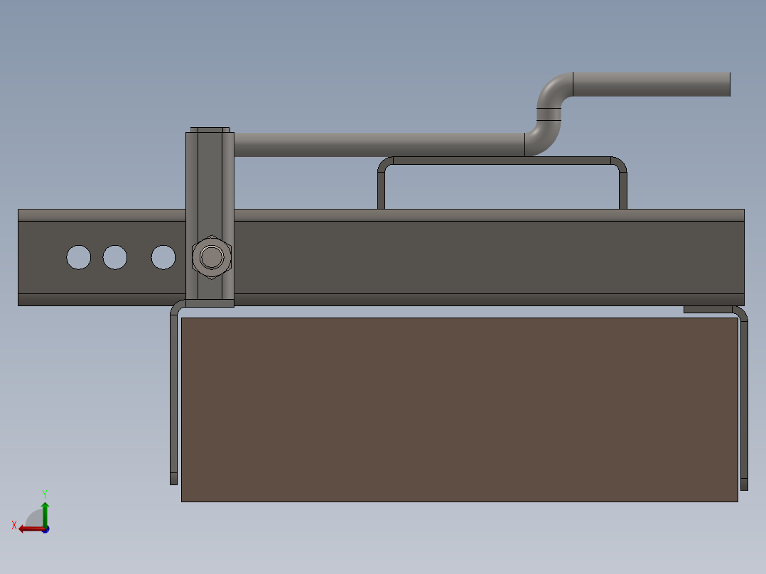 可调式砖块拾取装置后视图