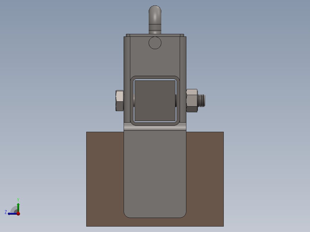 可调式砖块拾取装置右视图