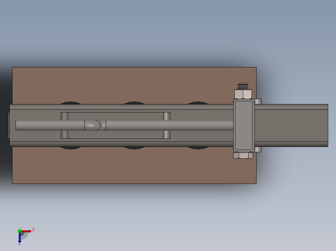 可调式砖块拾取装置俯视图