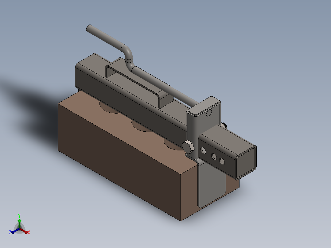 可调式砖块拾取装置正等轴测图