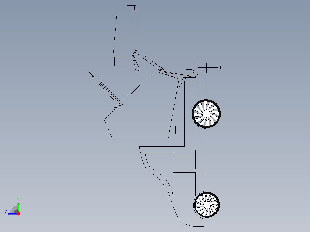 B3003925-自动垃圾拾取器右视图