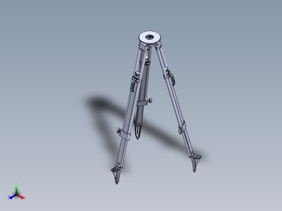 三脚架(49)正等轴测图