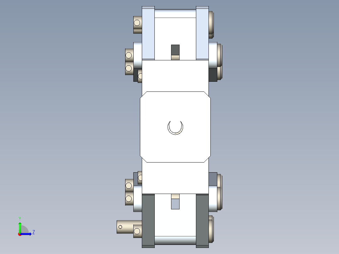 电机丝杠夹爪左视图