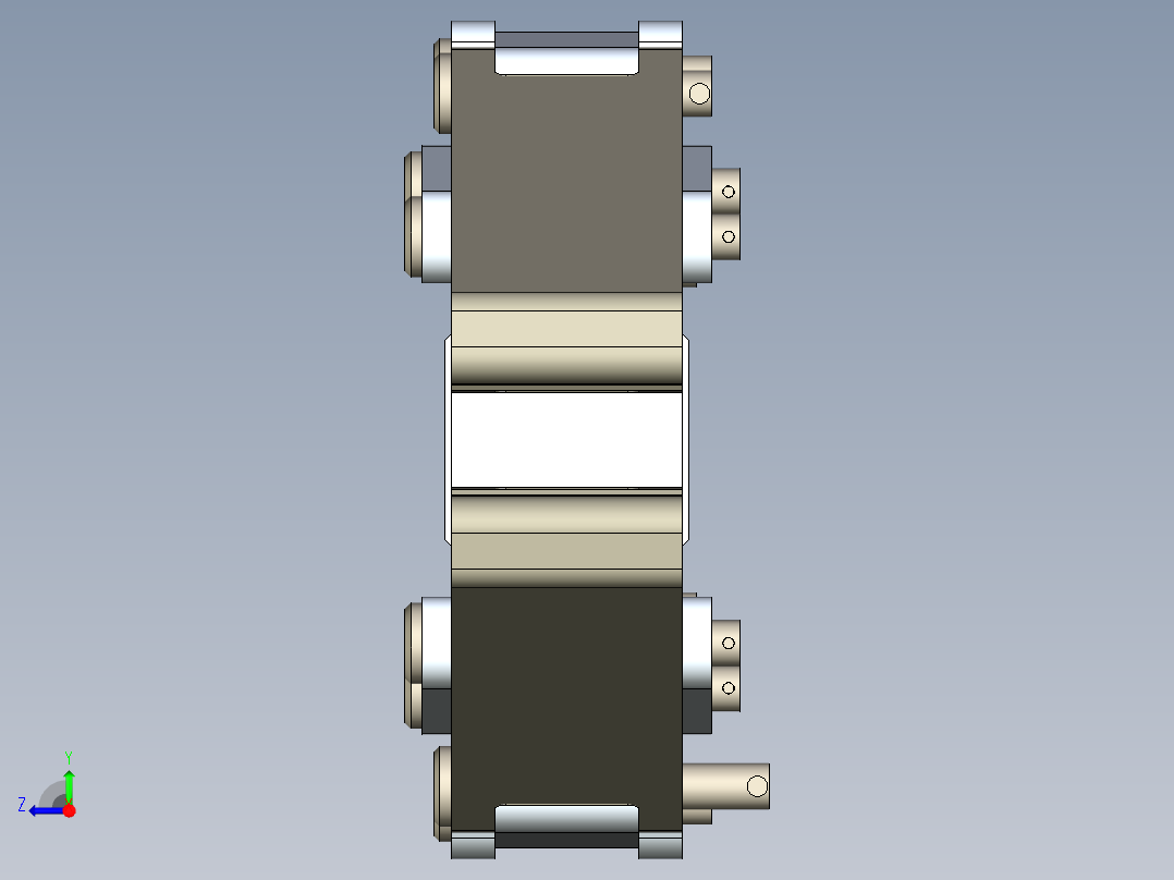 电机丝杠夹爪右视图
