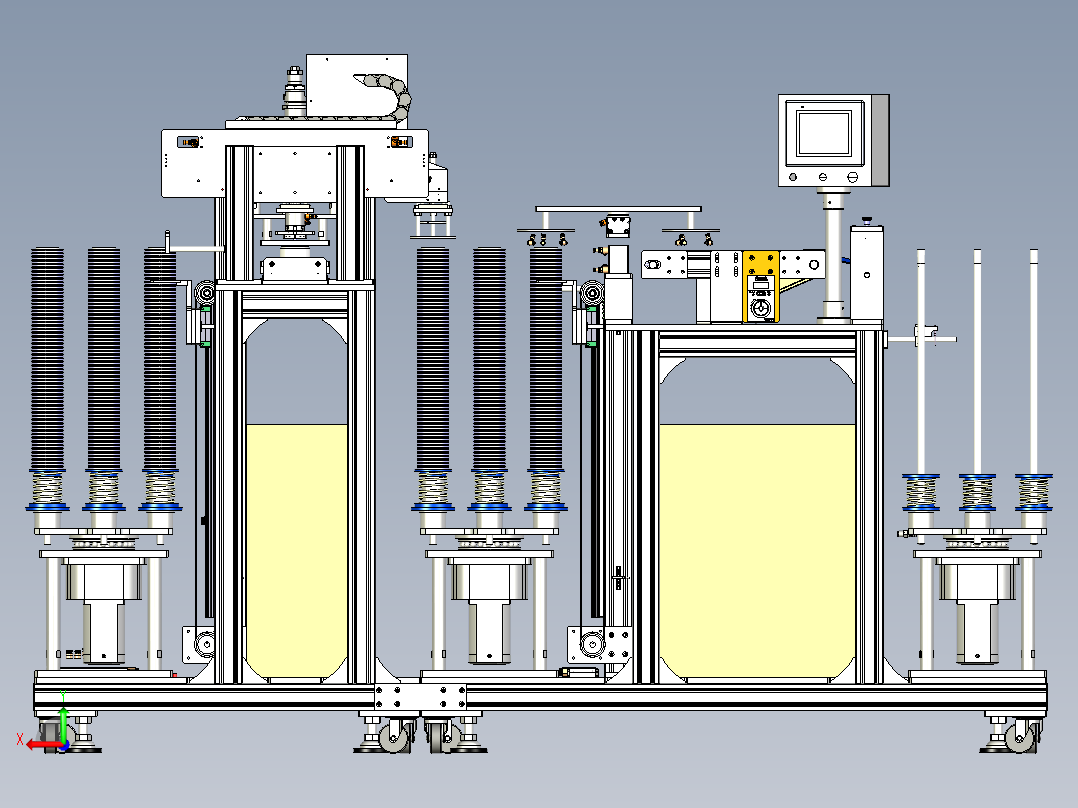 自动密封机后视图