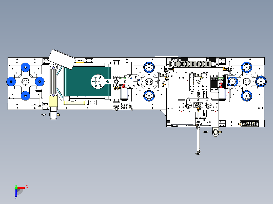 自动密封机俯视图