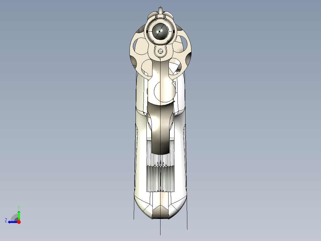 手枪左轮冲锋枪老式狙击步枪设计3D图纸smith-wesson-chiefs-special-38-spl-model-36-ca-1950 stp igs x_t右视图