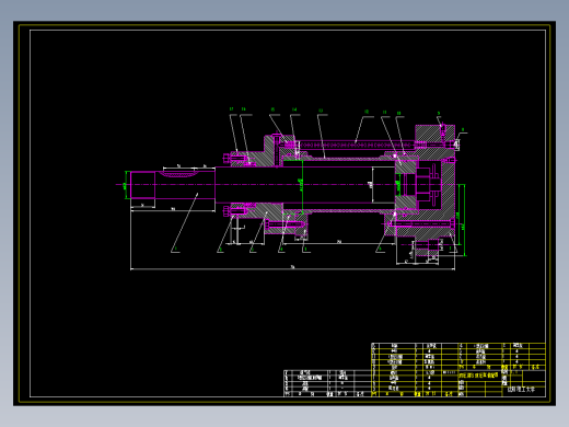 液压滑台液压缸装配图