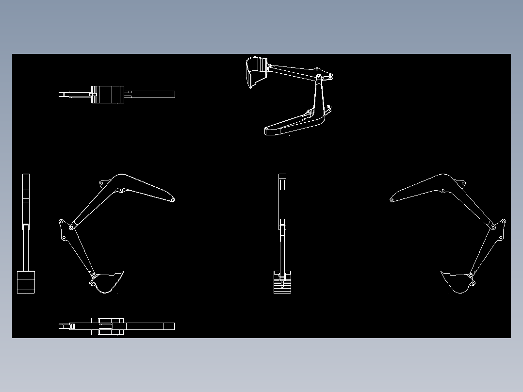 挖掘机大臂CAD图纸