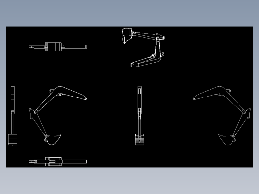 挖掘机大臂CAD图纸