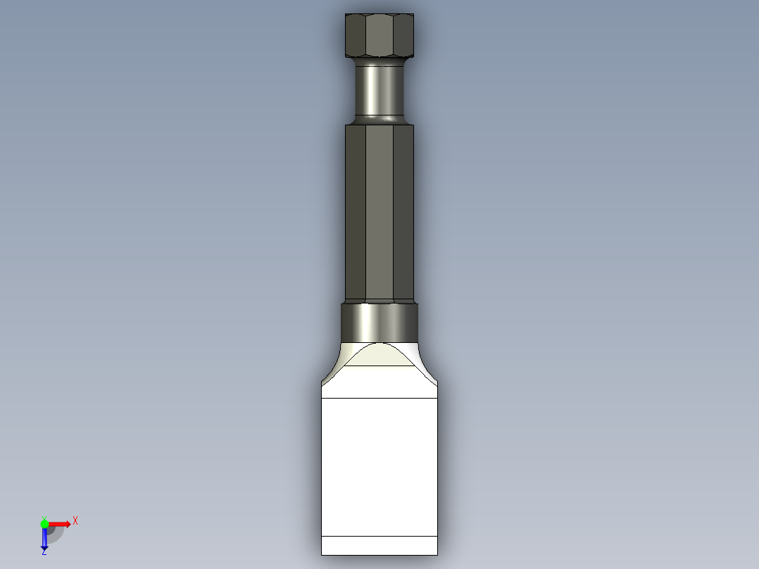 用于快换凿锤的凿子俯视图
