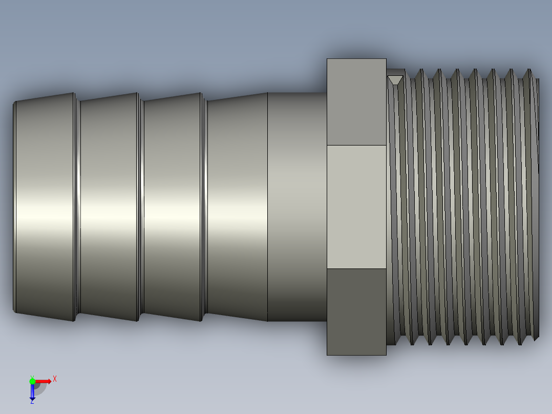 螺纹管水管接头-有边 [DN25X27]俯视图