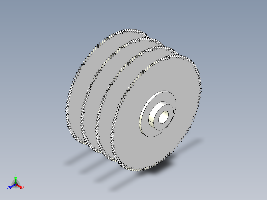 废旧电池切割机正等轴测图