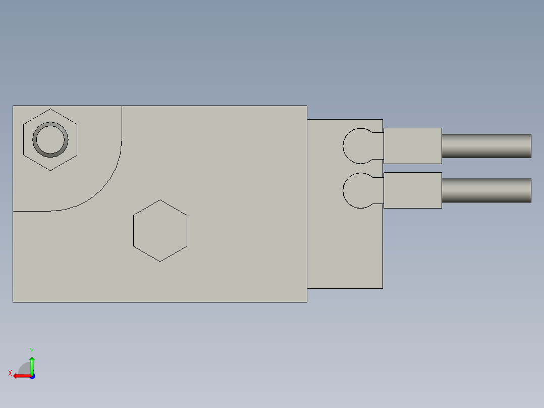 23LM001標準件-氣缸滑台-缸體-MXP12-15C-A93V(0)后视图