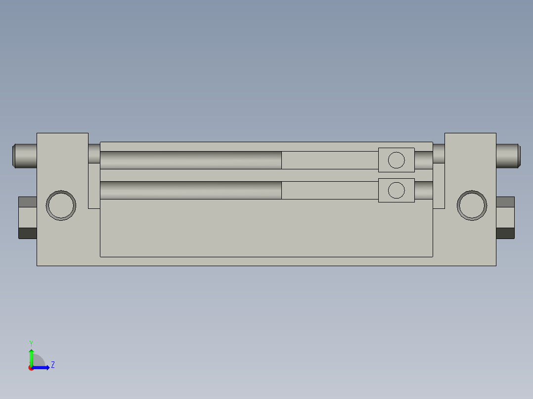 23LM001標準件-氣缸滑台-缸體-MXP12-15C-A93V(0)左视图