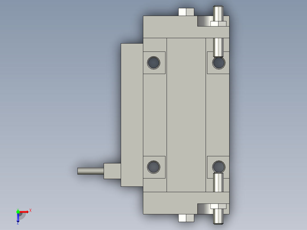 23LM001標準件-氣缸滑台-缸體-MXP12-15C-A93V(0)俯视图