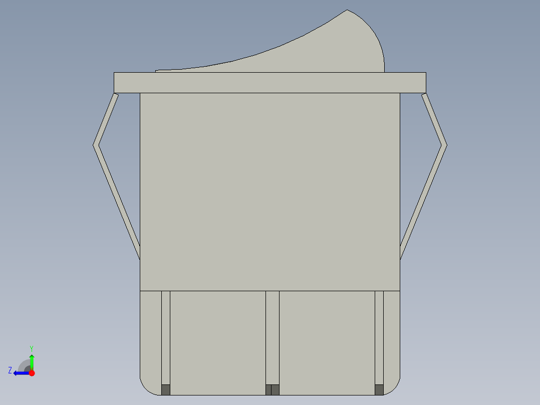 进退开关25x31-6脚3档红色右视图