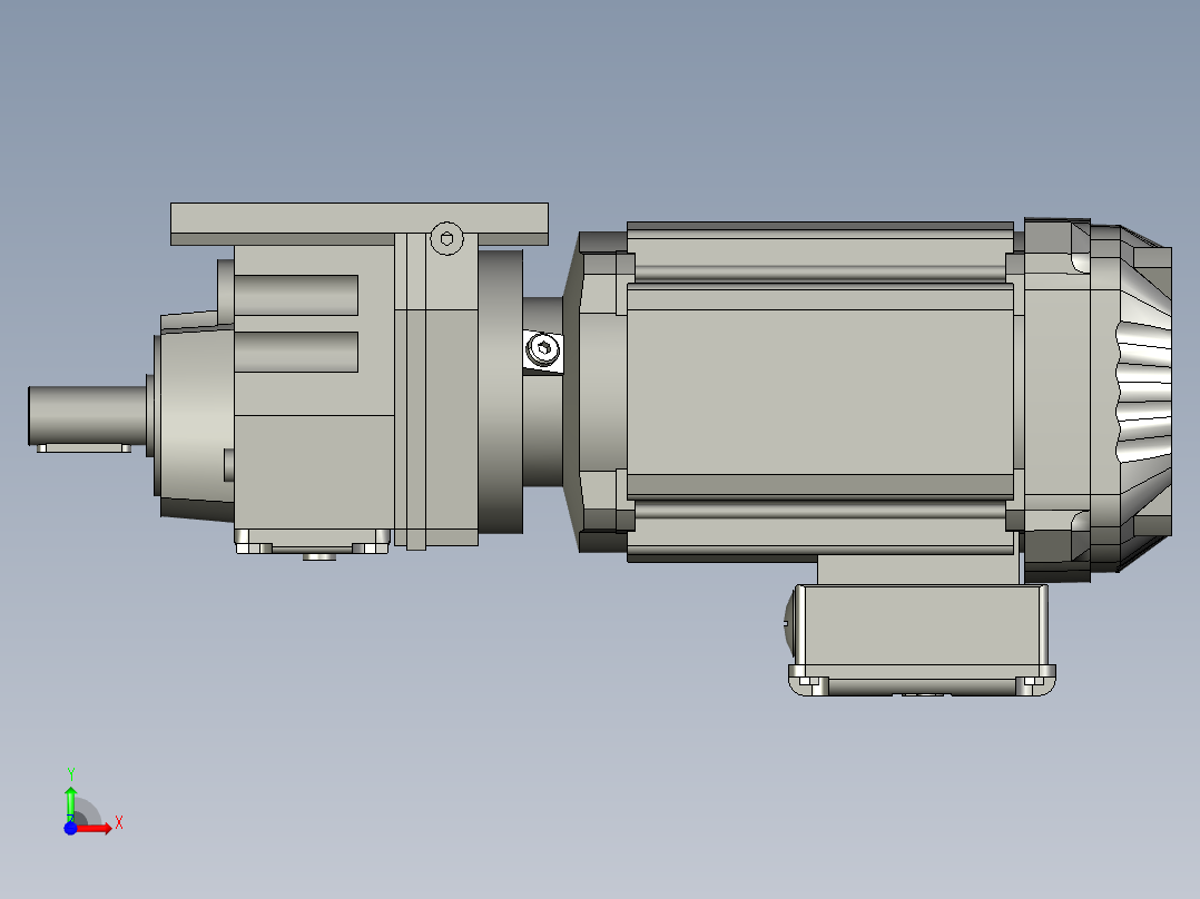 R37DRN80M4功率075KW转速44速比324接线盒角度270出线方向1前视图