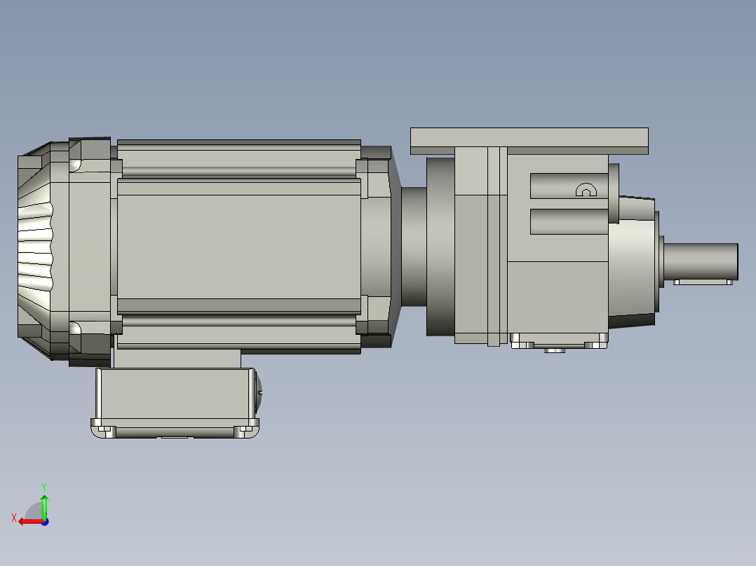 R37DRN80M4功率075KW转速44速比324接线盒角度270出线方向1后视图