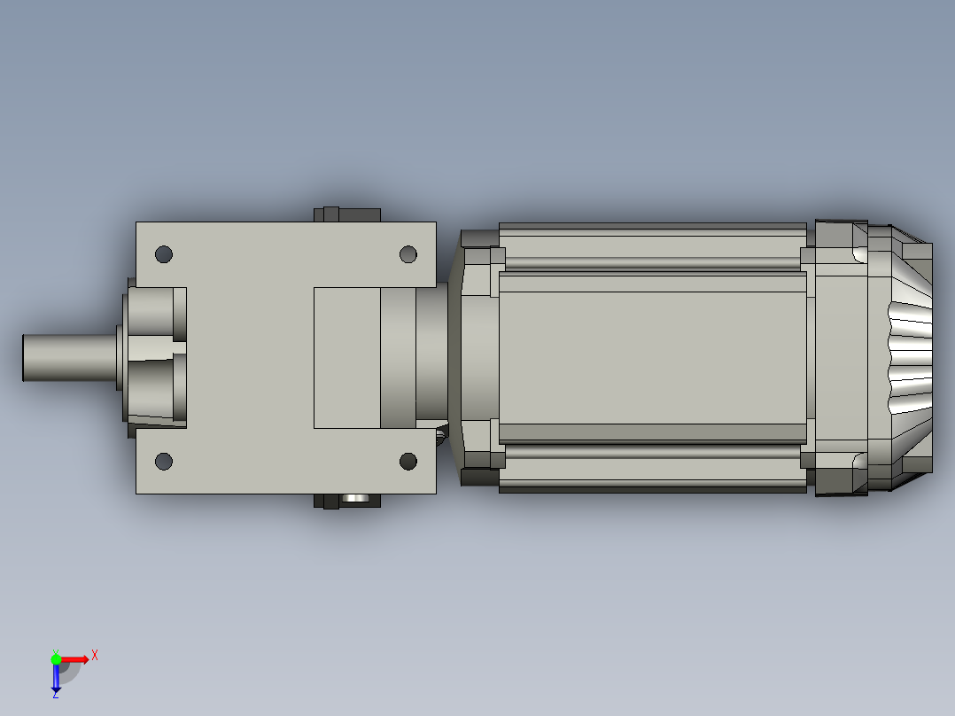 R37DRN80M4功率075KW转速44速比324接线盒角度270出线方向1俯视图