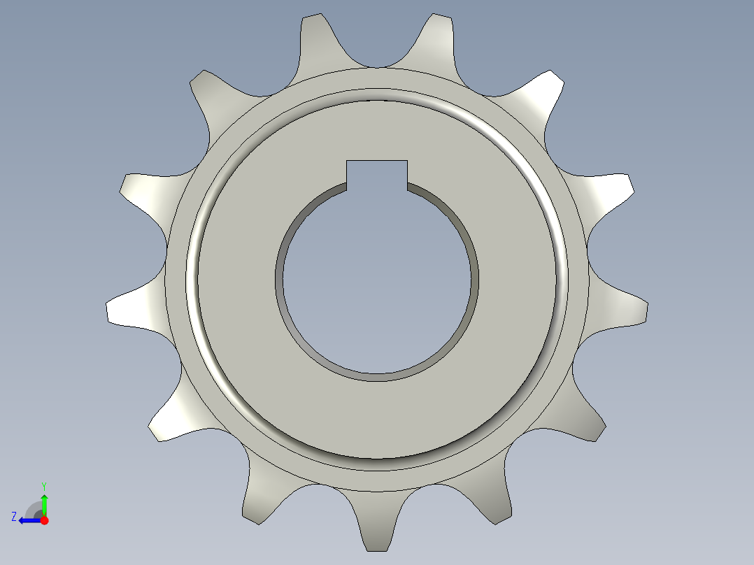 主动链轮10A-13T右视图