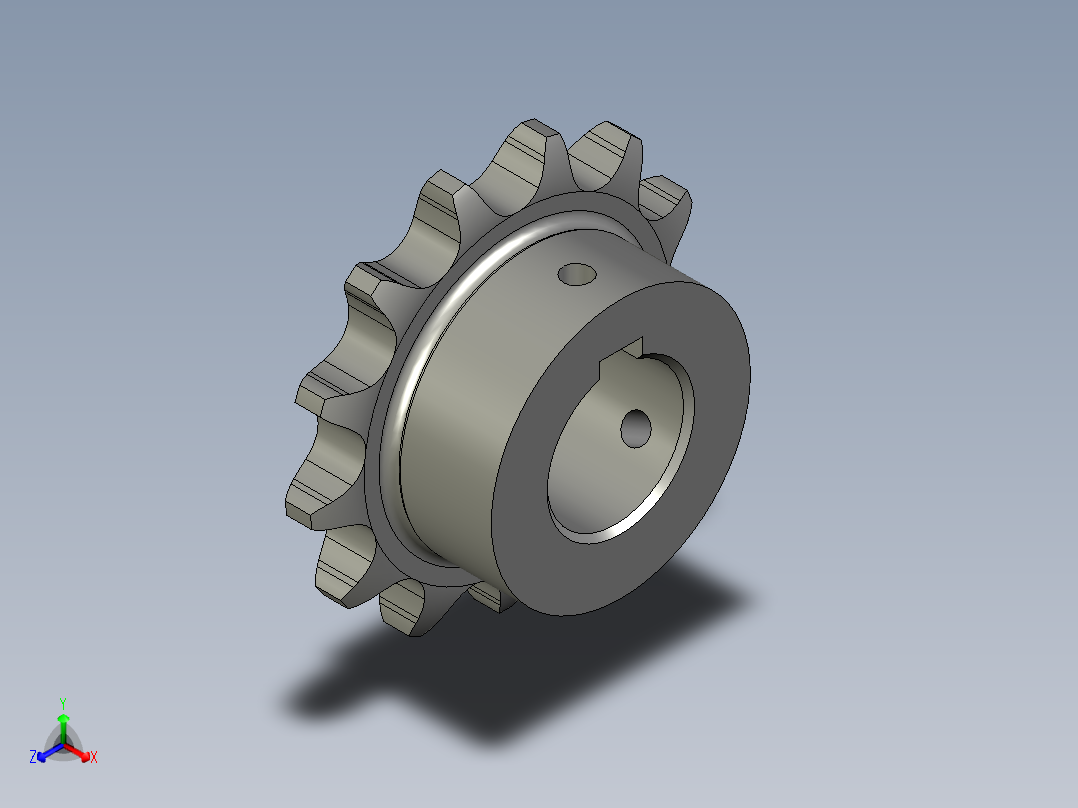 主动链轮10A-13T正等轴测图