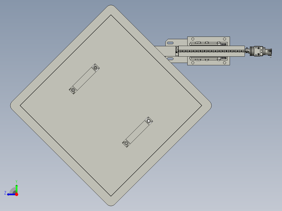 BBBB-负极片分料组件右视图