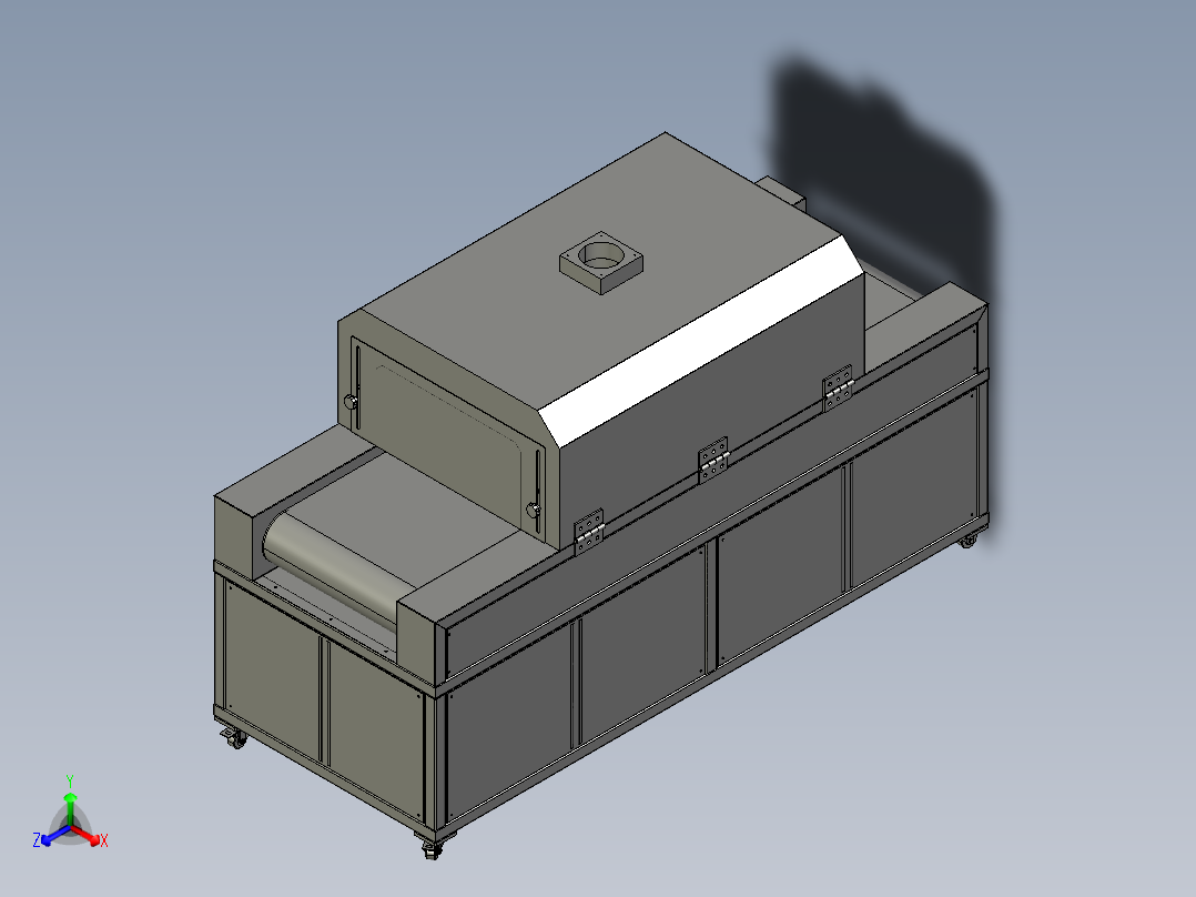 全方位紫外线灭菌炉正等轴测图