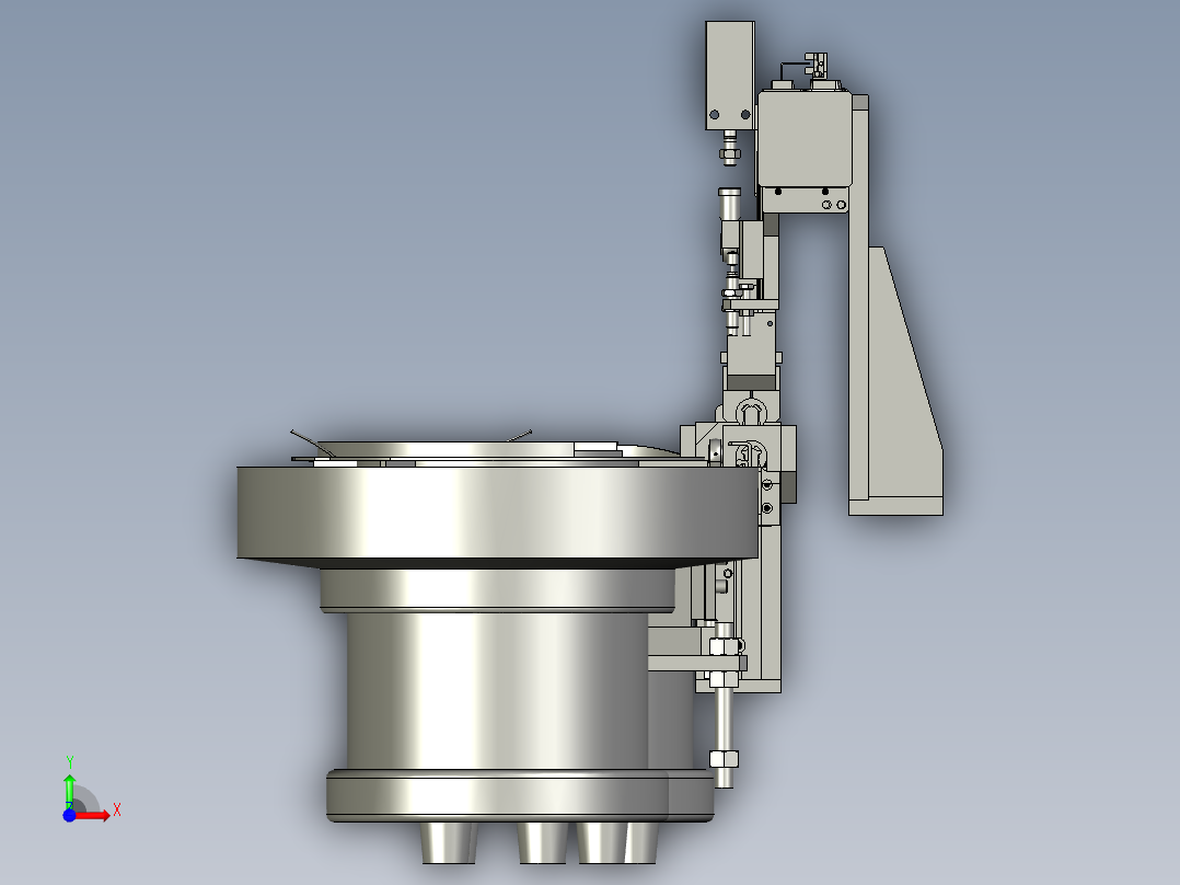 夹卡簧部分前视图