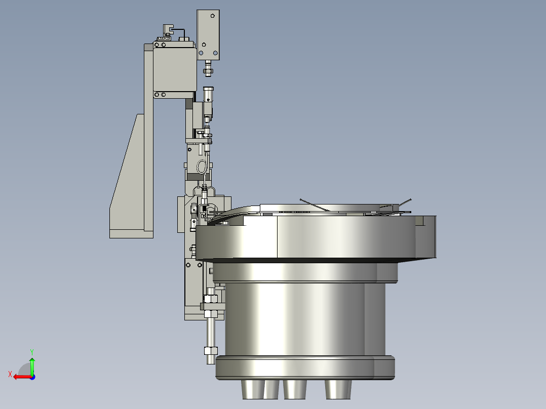 夹卡簧部分后视图