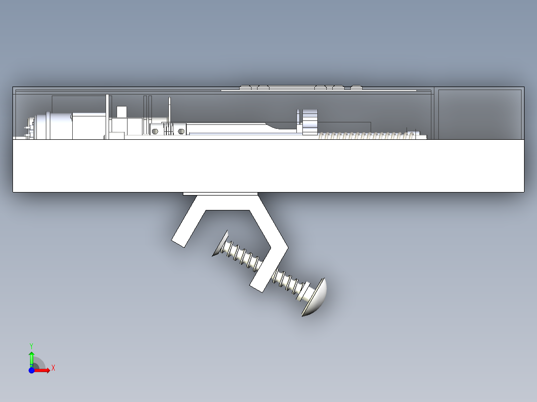 定量注射器三维模型前视图