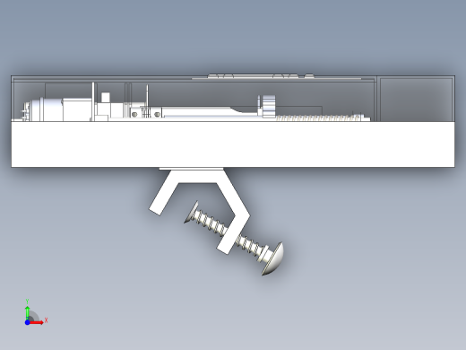 定量注射器三维模型前视缩略图
