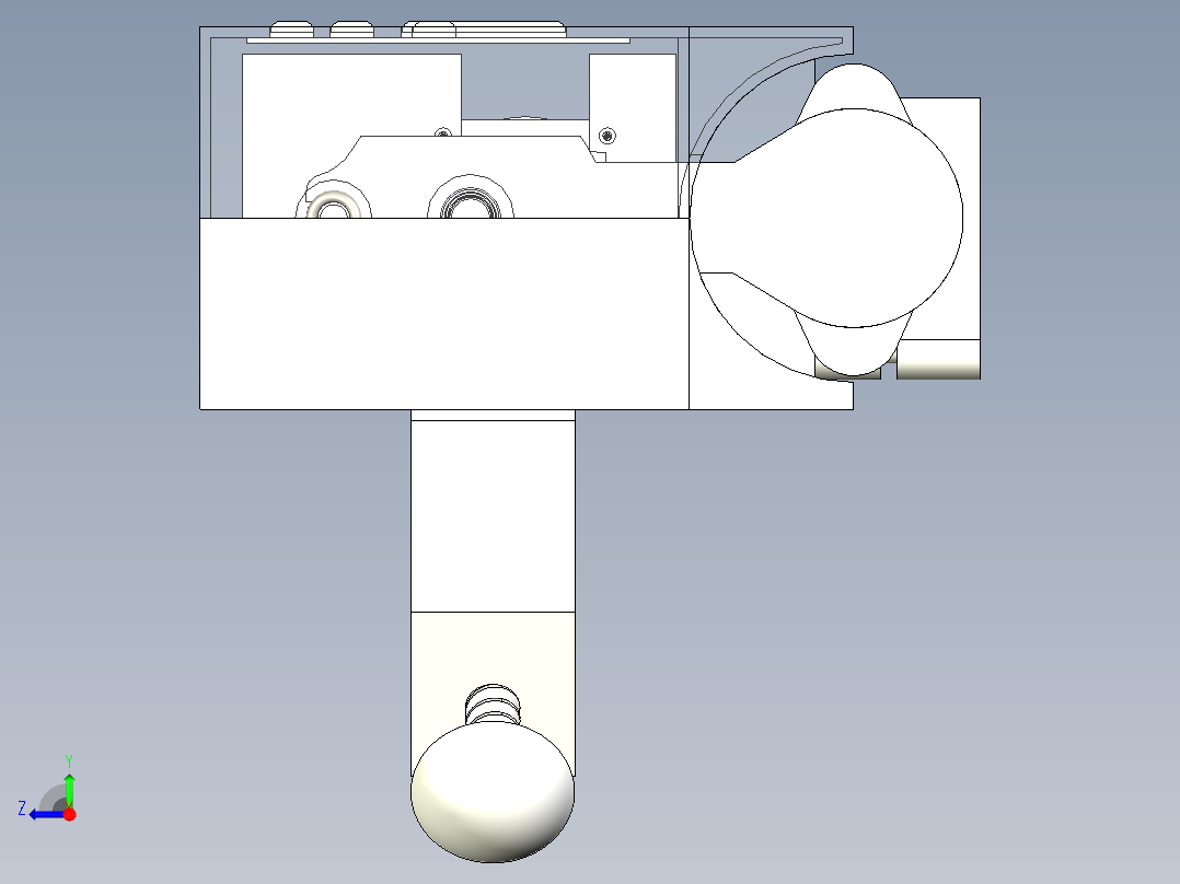 定量注射器三维模型右视图
